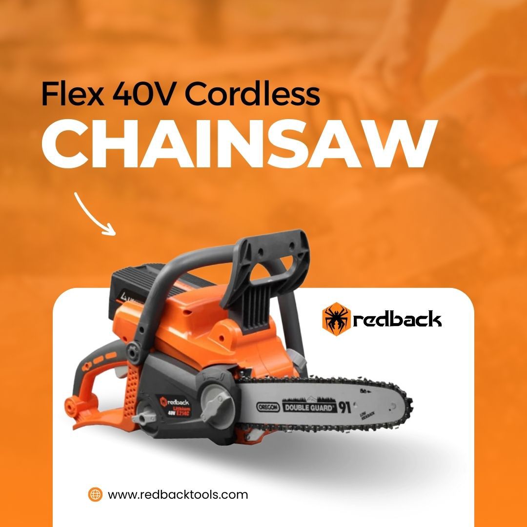 Redback Flex 40V Cordless Chainsaw Features Redback Tools