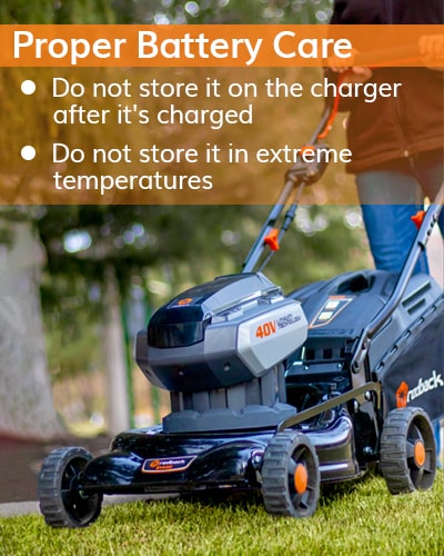 Cordless Lawnmower Care and Maintenance