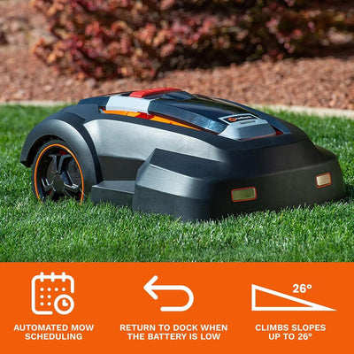 MowRo Robot Lawn Mower with Install Kit, 9.5" Cutting Width-Fully Autonomous (1/4 Acre)