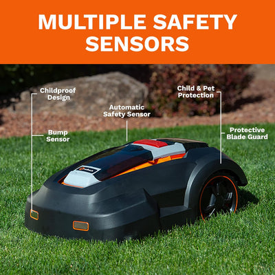 MowRo Robot Lawn Mower with Install Kit, 9.5" Cutting Width-Fully Autonomous (1/4 Acre)