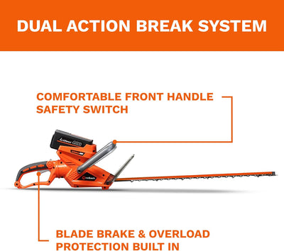 40V Cordless Hedge Trimmer, 22", Brushless Motor - Flex Series