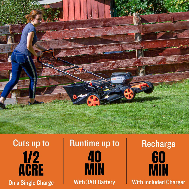 120V Cordless Lawn Mower, 20" - Pro Series