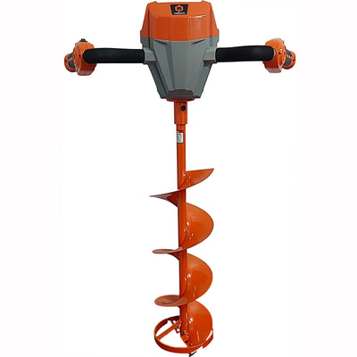 Angled front view of 40V Cordless 8" Ice Auger Kit, Brushless Motor- Flex Series