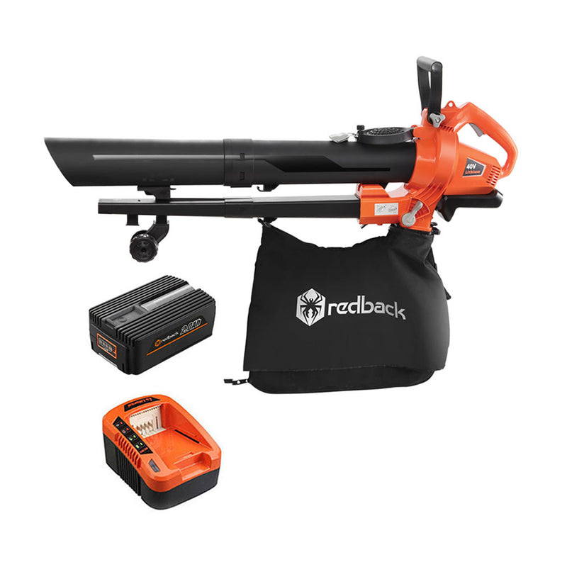 Angled side view of 40V cordless Leaf blower & Vacuum, Brushless - Flex Series with Batteries